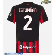 Maglie da calcio AC Milan Pervis Estupinan #2 Prima Maglia Femminile 2025-26 Manica Corta